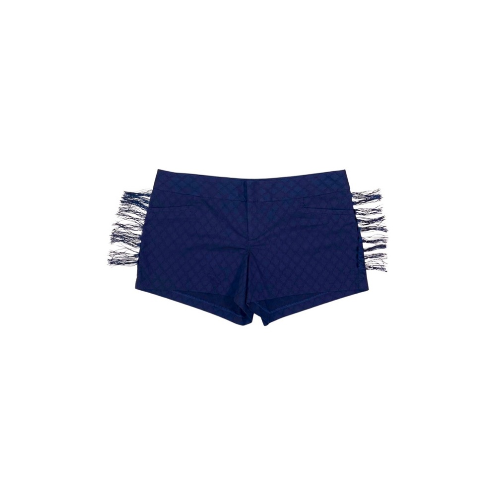 Lilly Pulitzer Ellie Short in True Navy Jacquard with Fringe – Size 14